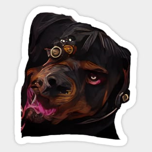 Rottweiler Steampunk gothic art Sticker